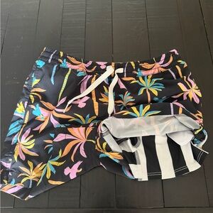 Chubbies Black Tropical Kids Swim Trunks